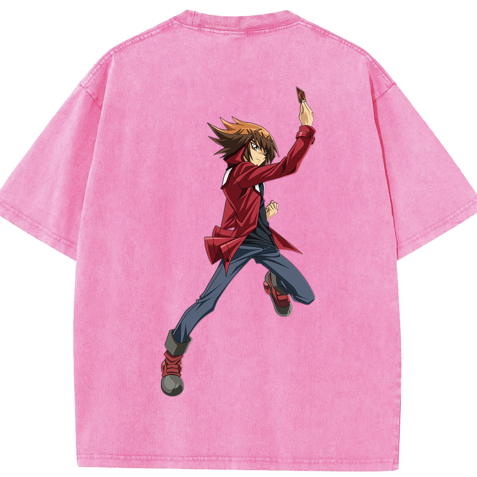 （画像用） 遊☆戯☆王 Yu-Gi-Oh! 綿100% ヴィンテージ風 半袖Tシャツ（背面プリント）